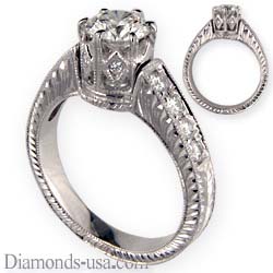 Antique engagement ring, Edwardian replica