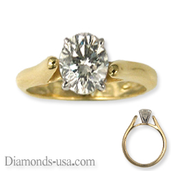 Solitaire diamond engagement Ring