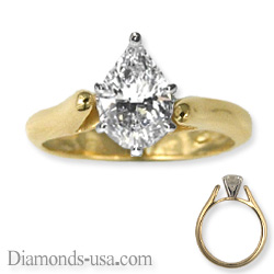 Solitaire diamond engagement Ring