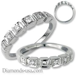 Diamond stairs Anniversary or  Wedding ring