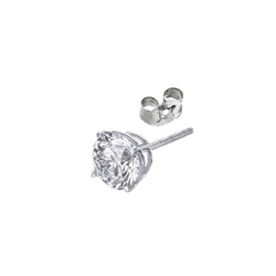 Men Round diamond earring stud-settings
