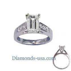 Engagement ring settings, 0.5 carat accent Princess