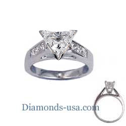 Engagement ring settings, 0.5 carat accent Princess