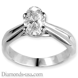 Criss Cross  solitaire engagement ring