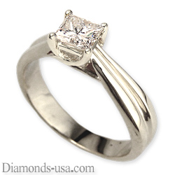 Criss Cross  solitaire engagement ring