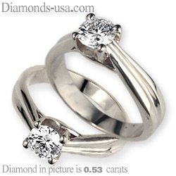 Criss Cross  solitaire engagement ring