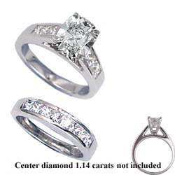 1.04 carats sides bridal ring sets