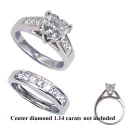 1.04 carats sides bridal ring sets