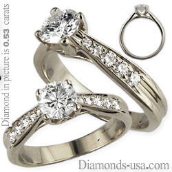 Crisscross engagement ring with diamonds