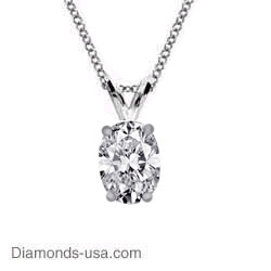Solitaire Pendant for Oval diamonds