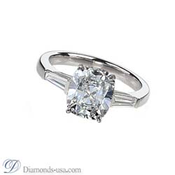 Two side tapered Baguettes diamond ring
