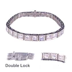 2.10 Cts F VS Round Diamond Tennis Bracelet