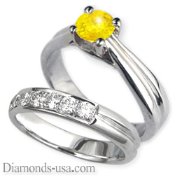 Criss Cross Bridal rings set, 0.25 carat side diamonds
