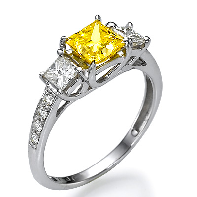Criss Cross (The Lucida)Designers three Princess diamond ring