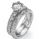 Leaf motif hand engraved Bridal semi mount set