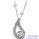 Drop pendant with surrounding diamonds