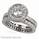 Bridal rings set with side round diamonds