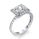 Desiners engagement ring, 0.46 carat side diamond