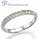 3mm Knife Edge wedding ring with Pave set diamonds