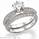 Bridal ring set with Pave set side diamonds