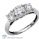 Three stones diamond CrissCross ring