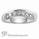 Curved Wedding band set with 7 diamonds 0.29Cts