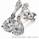 Stud and drop Pear shape diamond earrings-settings