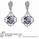 Stud and drop Asscher diamond earrings, settings
