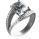 Double band engagement ring