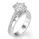Wide DeBeers replica with side diamonds