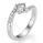 Engagement ring with side diamonds