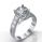 Semi set engagement ring, CrissCross (The Lucida )