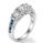 Three diamonds Antique style ring