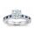 Engagement ring with side Diamond & Sapphire stones