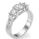 New Lucida three stones ring for Rounds & Princess