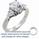Triangle sides ring settings for white or Yellow center diamonds