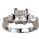 Engagement ring with Pear Shape side diamonds