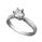 Hand engraved solitaire engagement ring