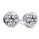 Bezel set for round diamond earrings