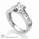 Engagement ring with 3/4 carat side Princess