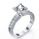 Engagement ring, 0.50 carat side Princess diamonds
