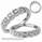 Princess and Round Diamond stairs ring
