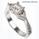 3 stone diamond ring with triangle sides