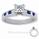 Engagement ring, accent Princess Sapphires & Diamonds