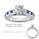 Engagement ring, Round Diamonds & Sapphires