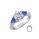 Engagement ring with side Sapphires Pear Shapes