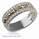 Art Deco wedding ring set with round diamonds