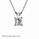 Solitaire pendant for princess cut diamonds