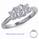 Three stones Radiant cut diamond ring