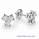Three diamonds cluster earrings, 0.60 carats